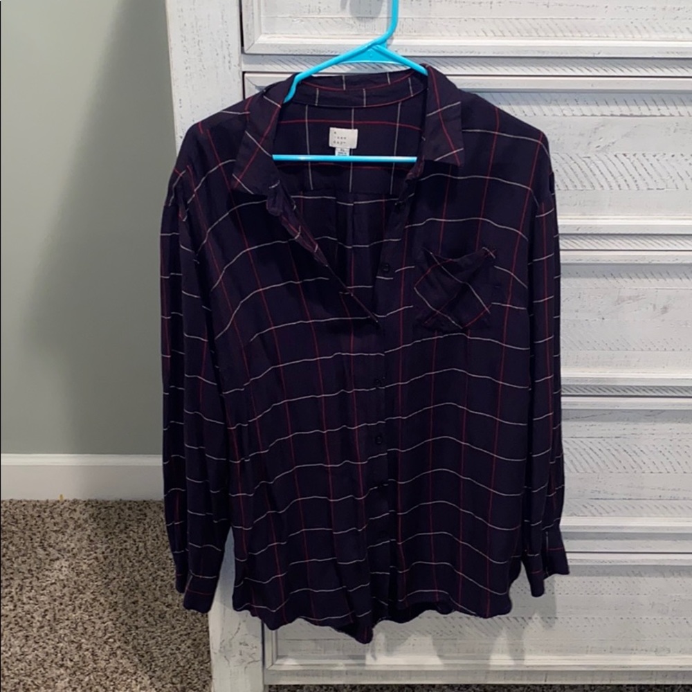 Blue button up